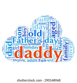 Father's day  info-text graphics and arrangement concept (word cloud)