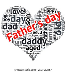 Father's day  info-text graphics and arrangement concept (word cloud)