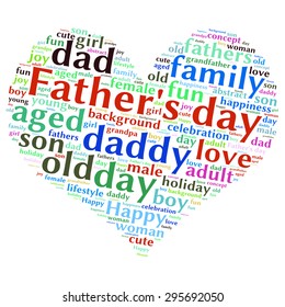 Father's day  info-text graphics and arrangement concept (word cloud)