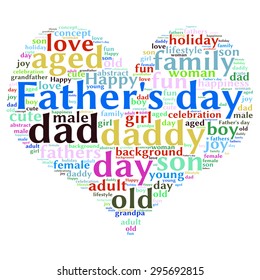 Father's day  info-text graphics and arrangement concept (word cloud)