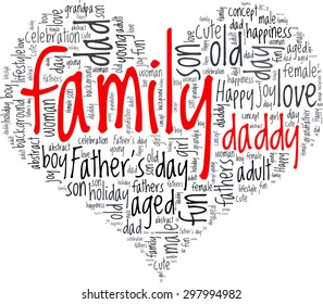 Father's day  info-text graphics and arrangement concept (word cloud)
