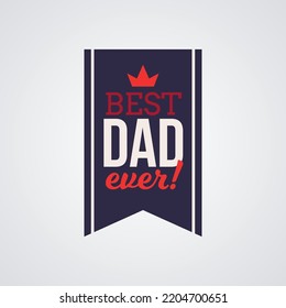 Fathers day label badge design