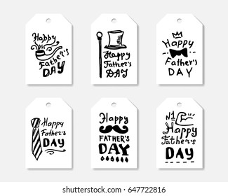 Fathers day labels collection. Vector illustration