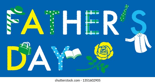 Father's day layout design with items for office worker