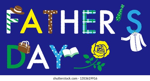 Father's day layout design with items for office worker