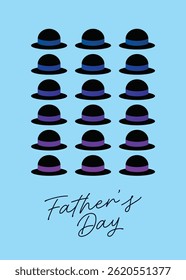 Fathers Day layout featuring a classic dads hat design, perfect for creating unique greeting cards, posters, and digital designs that celebrate and honor fathers.