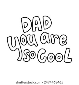 Father's Day lettering English word design