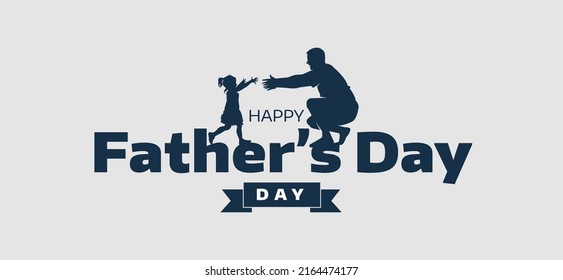 Father's day lettering, father and daughter