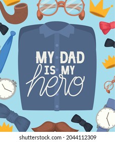 fathers day lettering and frame