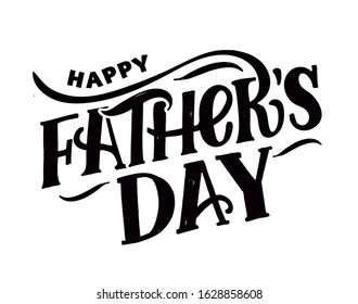 Father's day lettering for Gift card. Vintage Typography, great design for any purposes. Modern calligraphy template. Handwritten text postcard. Vector illustration