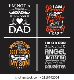 Father's day Lettering quotes design bundle vector,