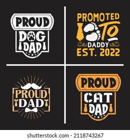 Father's day Lettering quotes design bundle vector,