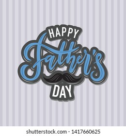Father's Day lettering. Template banner, poster, greeting cards.
