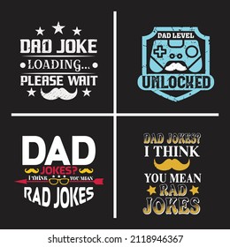 Father's day lettering typographic quotes design bundle, Dad Quotes Clipart vector design bundle.