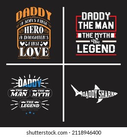 Father's day lettering typographic quotes design bundle, Dad Quotes Clipart vector design bundle.