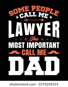 Father's Day lettering varieties professions design for poster and t-shirt design. EPS-10.