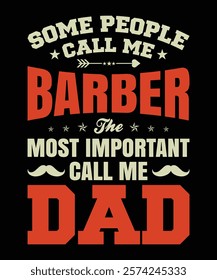 Father's Day lettering varieties professions design for poster and t-shirt design. EPS-10.