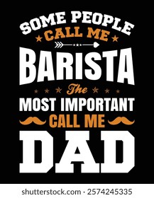 Father's Day lettering varieties professions design for poster and t-shirt design. EPS-10.