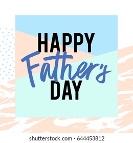 Fathers Day Lettering in vector, calligraphy, modern brush lettering, hand drawn design elements, gifts, wallpapers, web template, card, invitation