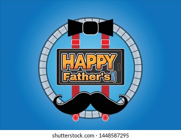 Fathers Day letters and promotion illustration in commemoration of Fathers Day Brazil 