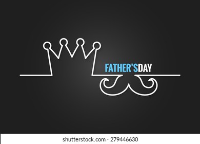 fathers day line concept design background