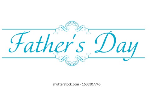 Father's Day logo with classical decorative lines.