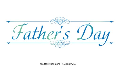 Father's Day logo with classical decorative lines.