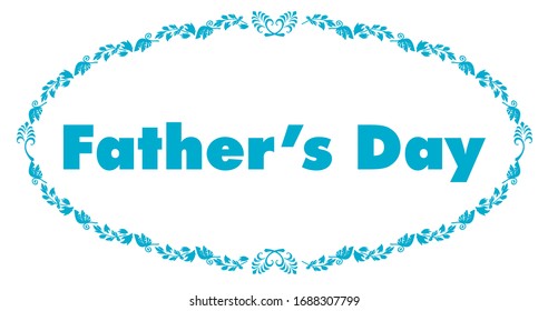 Father's Day logo with classical decorative lines.