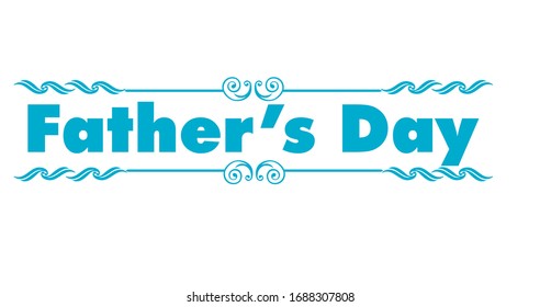 Father's Day logo with classical decorative lines.