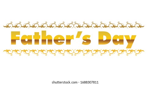Father's Day logo with classical decorative lines.
