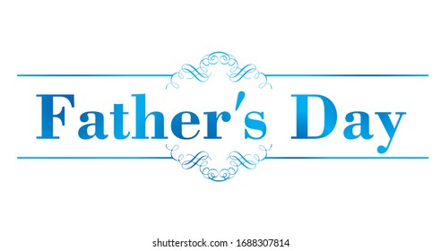Father's Day logo with classical decorative lines.
