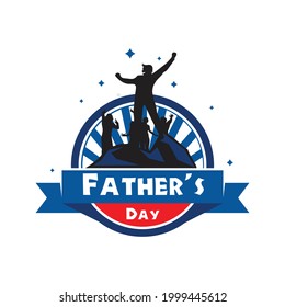 Father's day logo vector banner 