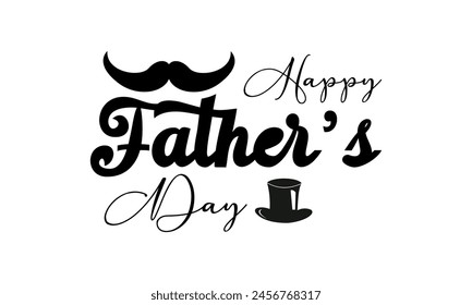 Father's Day love daddy vector illustration. Joyful vector template for banner, card, background.