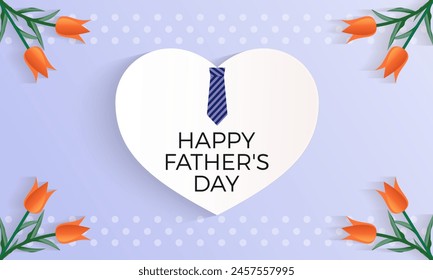 Father's Day love daddy vector illustration. Joyful vector template for banner, card, background.