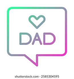 Father's Day Love Message Heart Symbol Design