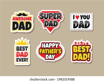 Father's day love vector art illustration