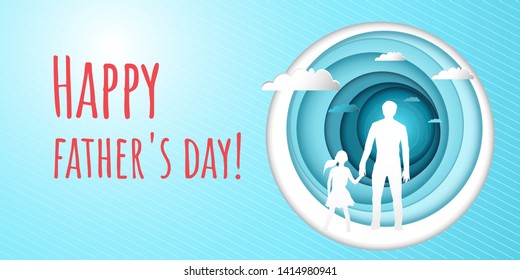 Father's day. A man and a child in a circle.