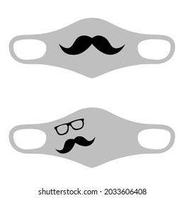 Father's day mask design vector illustration