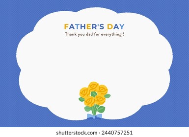 father's day message card illustration material