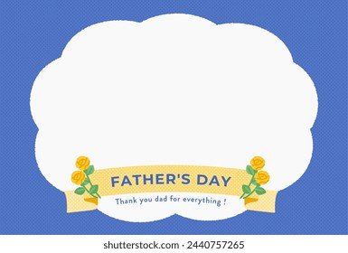 father's day message card illustration material