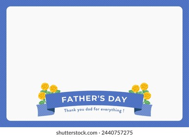 father's day message card illustration material