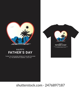 Fathers Day Minimalist T-shirt Design, Motivational illustration vector T-shirt Design.