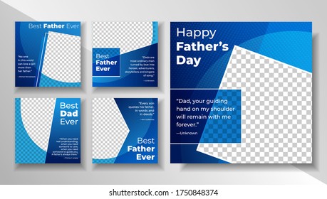Fathers day Modern editable template for social media post banner, vector design for promotional social media advertising post banner template.
