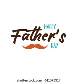 Father's Day. Modern hand lettering and calligraphy. Vector illustration on white background