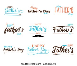 Father's Day. Modern hand lettering and calligraphy. Vector illustration on white background