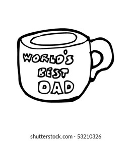 father's day mug drawing