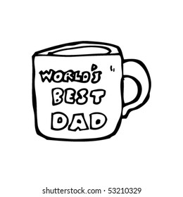 father's day mug drawing