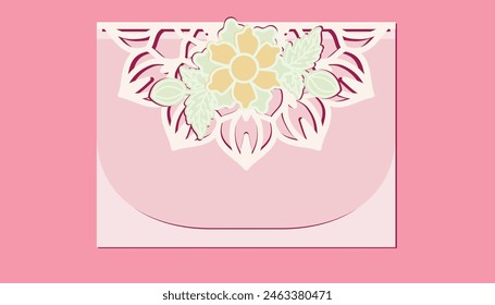 Father's Day multilayer floral greeting cad.