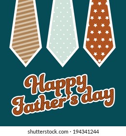 Fathers day over background, vector illustration