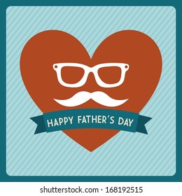 fathers day over blue background  vector illustration 
